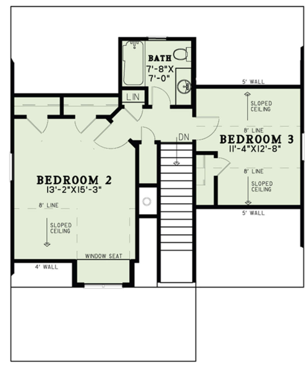 Upper Floor Plan for House Plan #110-01033