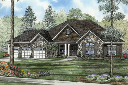 European House Plan #110-01037 Elevation Photo