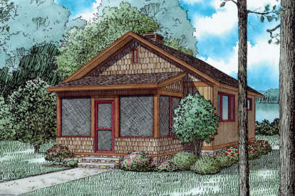 Cottage House Plan #110-01039 Elevation Photo