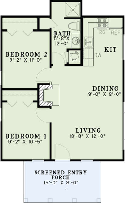 Main Floor Plan for House Plan #110-01039
