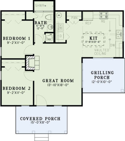 Main Floor Plan for House Plan #110-01040