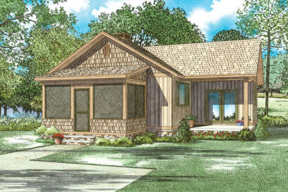 Narrow Lot House Plan #110-01041 Elevation Photo