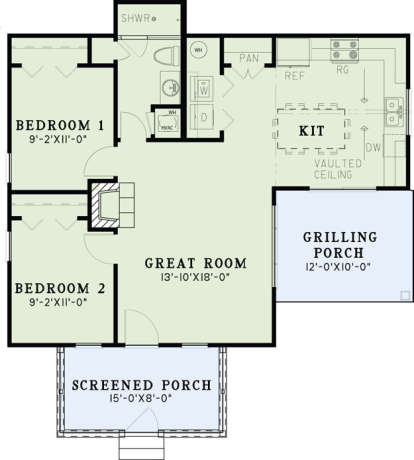 Main Floor Plan for House Plan #110-01041