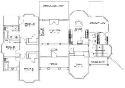 First Floor for House Plan #039-00361