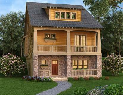 Craftsman House Plan #009-00257 Elevation Photo