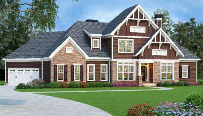 4 Bed, 3 Bath, 2828 Square Foot House Plan - #009-00263