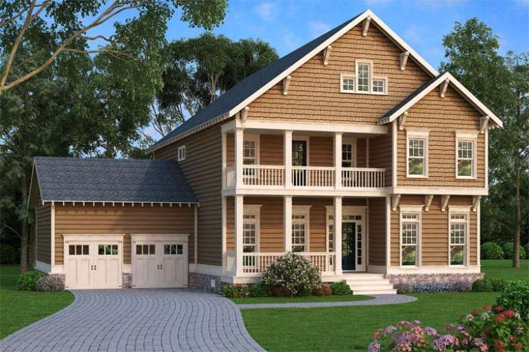 Craftsman House Plan #009-00267 Elevation Photo