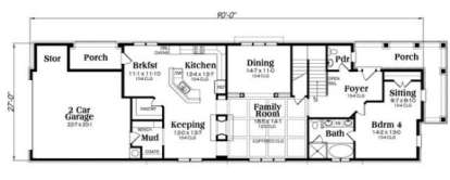 Main Floor Plan for House Plan #009-00268