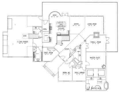 Main Floor for House Plan #039-00363