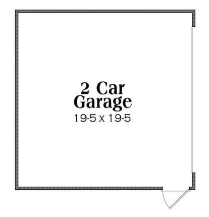 Detached 2-car garage floor plan. House Plan # 009-00271 Garage Floor Plan Floor Plan Drawing by America's Best House Plans, Inc.