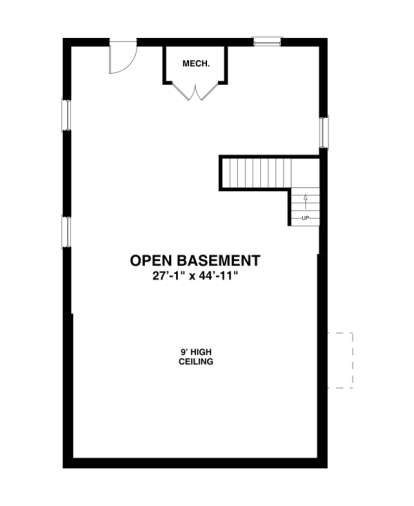 Basement Floor Plan for House Plan #036-00183