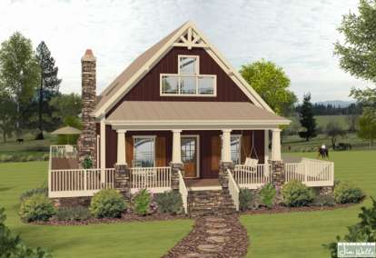 Country House Plan #036-00185 Elevation Photo