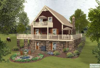 Country House Plan #036-00185 Elevation Photo