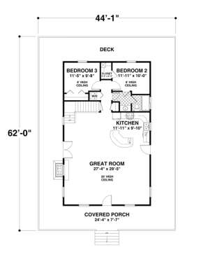 Main Floor Plan for House Plan #036-00185