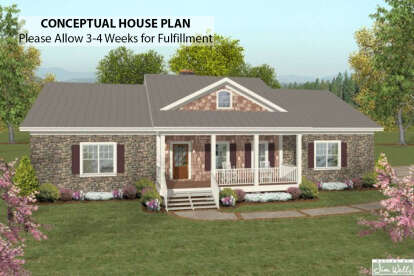 3 Bed, 2 Bath, 1638 Square Foot House Plan - #036-00188