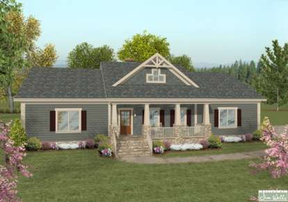 3 Bed, 2 Bath, 1638 Square Foot House Plan - #036-00191