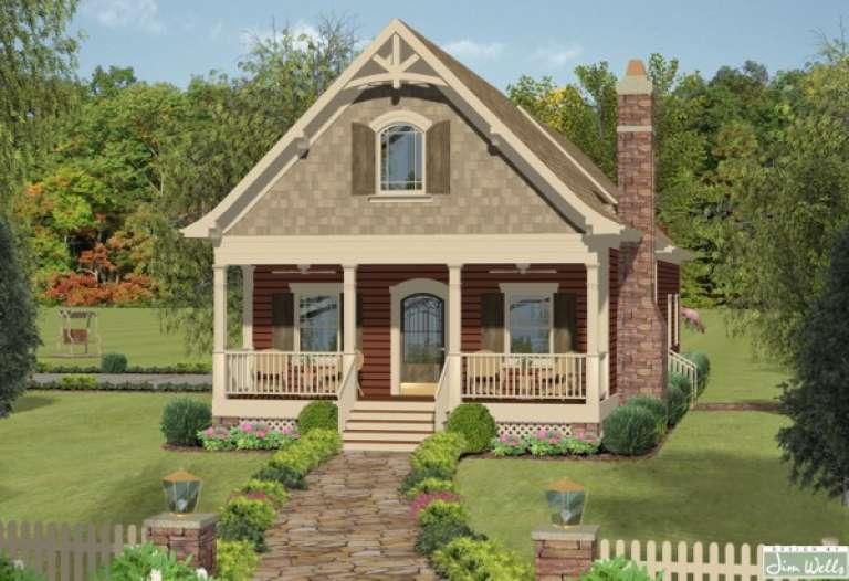 Cottage House Plan #036-00193 Elevation Photo
