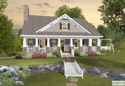 Southern House Plan #036-00195 Elevation Photo