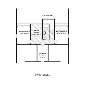 Upper Floor Plan for House Plan #036-00195
