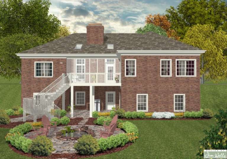 Traditional House Plan #036-00196 Elevation Photo