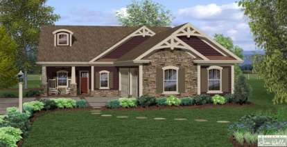 Craftsman House Plan #036-00200 Elevation Photo