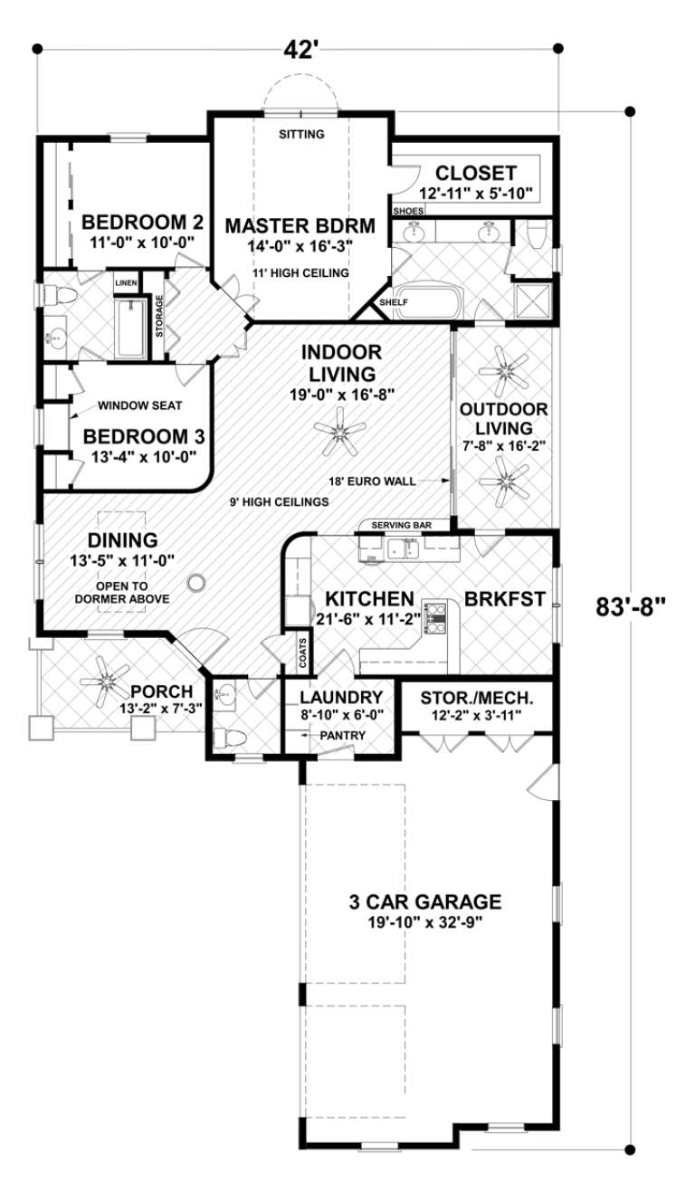 House Plan House Plan #17069 Drawing 1