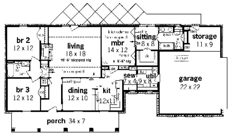 House Plan House Plan #1707 Drawing 1