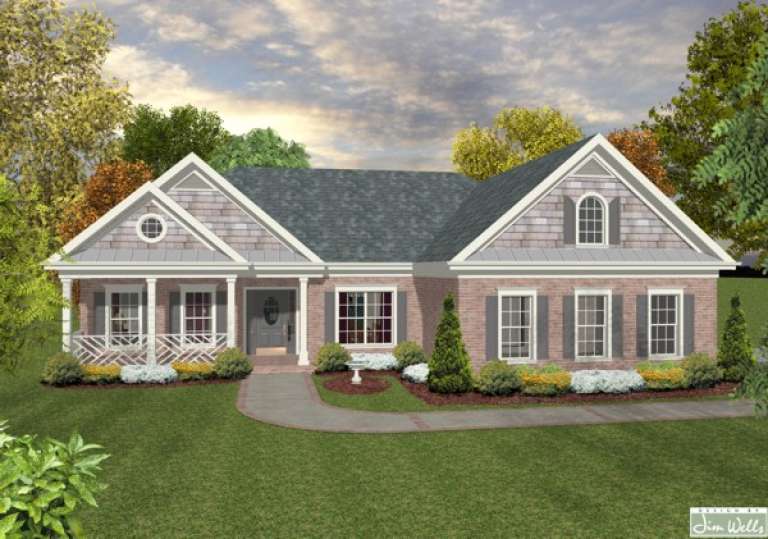 Traditional House Plan #036-00202 Elevation Photo