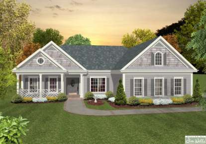 Traditional House Plan #036-00206 Elevation Photo