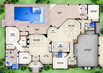 Main Floor Plan for House Plan #207-00012