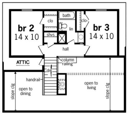 Floorplan 2 for House Plan #048-00081