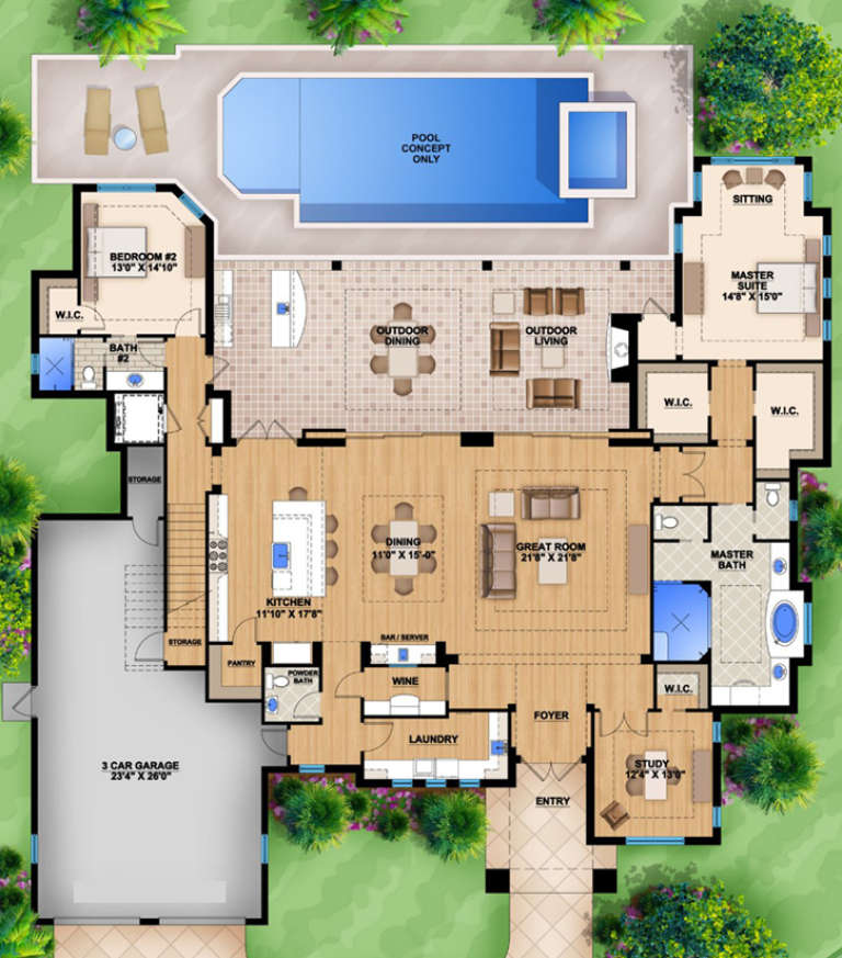 House Plan House Plan #17081 Drawing 1
