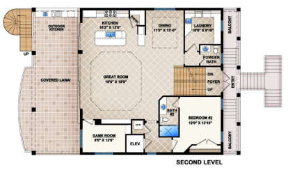 Main Floor Plan for House Plan #207-00016