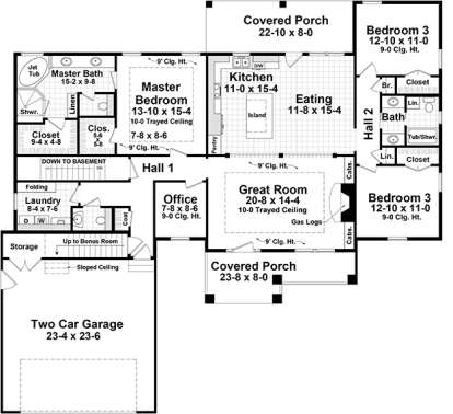 Main Floor Plan for House Plan #348-00251