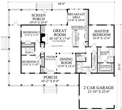 Main Floor Plan for House Plan #7922-00229