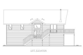 Narrow Lot House Plan #039-00364 Elevation Photo