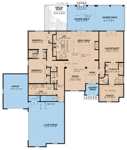 Main Floor Plan for House Plan #8318-00009