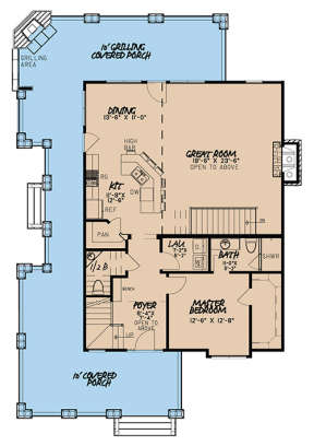 Main Floor Plan for House Plan #8318-00010