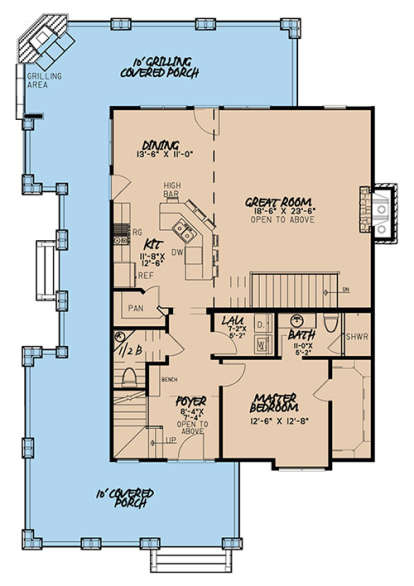Main Floor Plan for House Plan #8318-00010