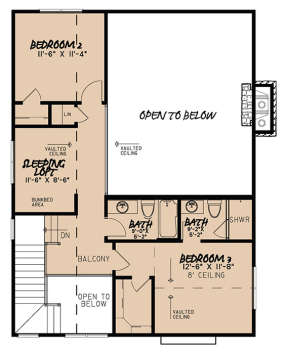 Upper Floor Plan for House Plan #8318-00010