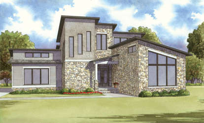 Contemporary House Plan #8318-00011 Elevation Photo