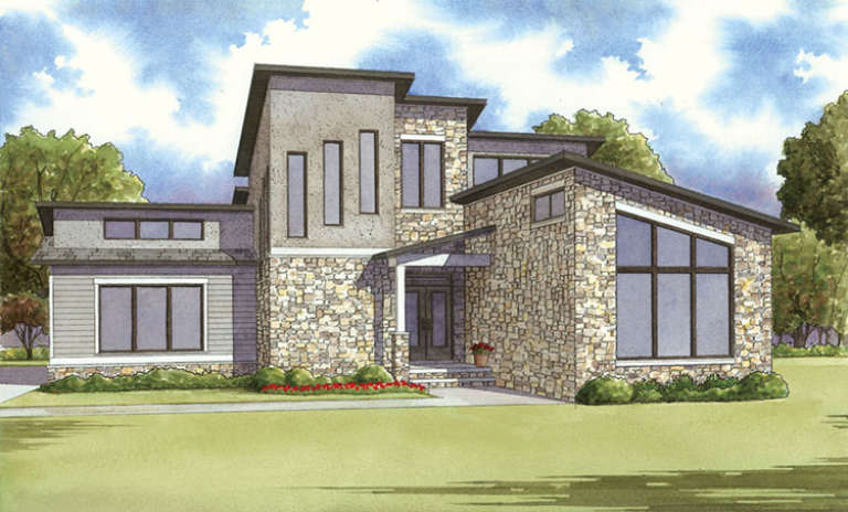 Contemporary House Plan #8318-00011 Elevation Photo