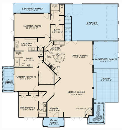 Main Floor Plan for House Plan #8318-00013