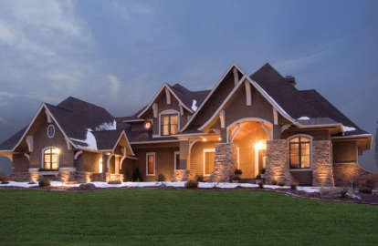 5 Bed, 4 Bath, 5077 Square Foot House Plan - #036-00211