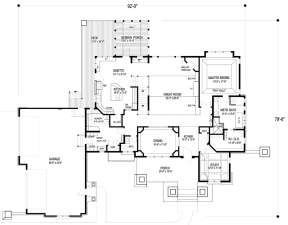 Main Floor Plan for House Plan #036-00211