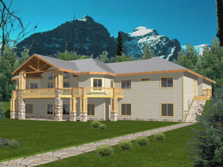 House Plan House Plan #1710 Rear Elevation