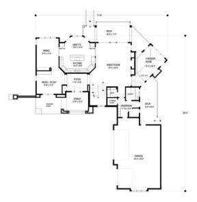 Main Floor Plan for House Plan #036-00213