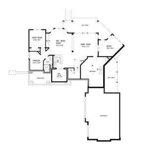 Basement Floor Plan for House Plan #036-00213
