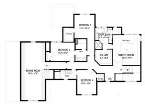 Upper Floor Plan for House Plan #036-00216