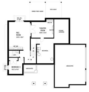 Basement Floor Plan for House Plan #036-00217
